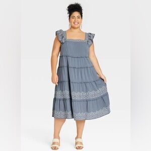 Knox Rose Navy Blue Midi Dress